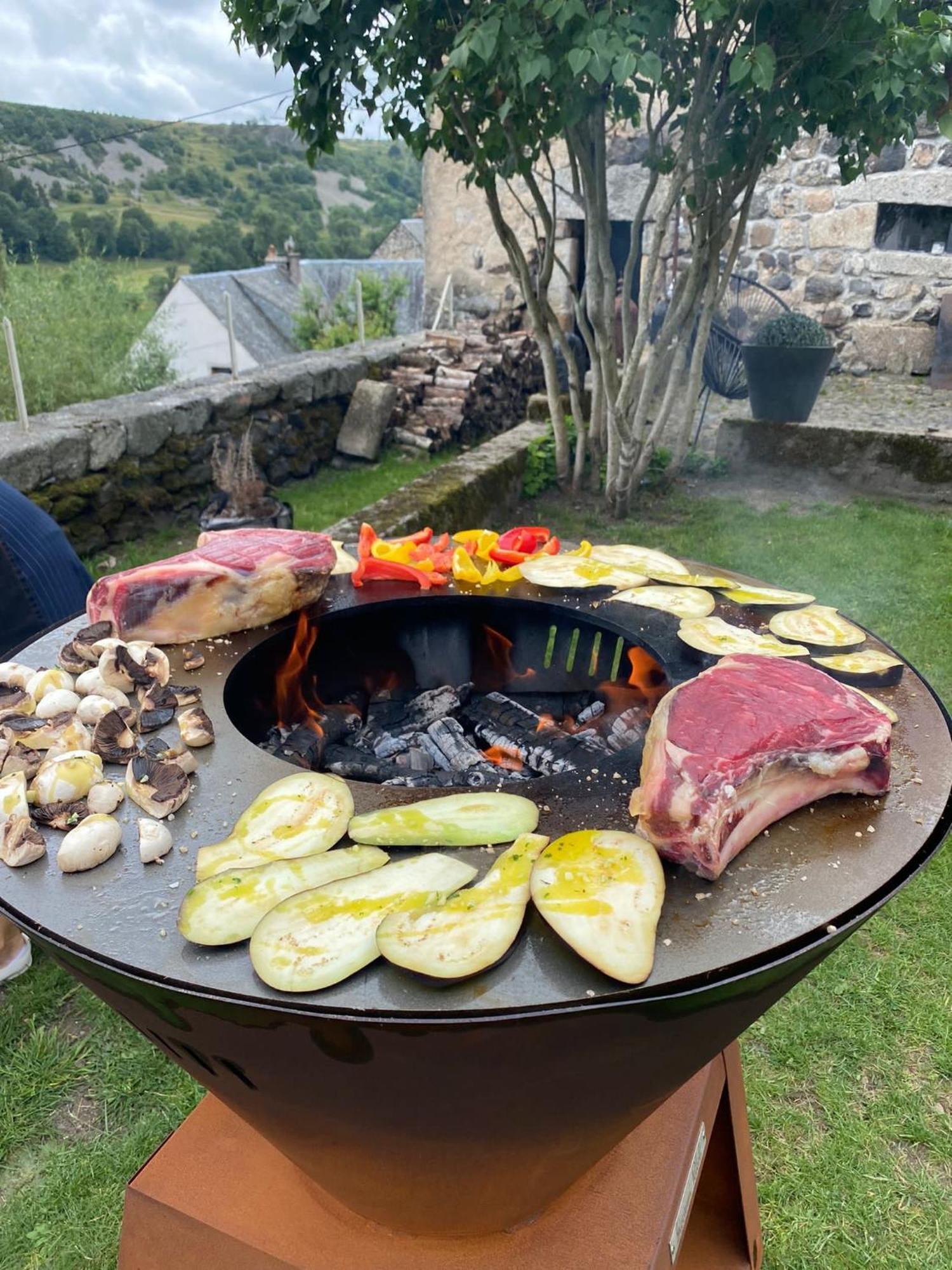 LA CURE grande maison de charme de 2 a 14 personnes Saint-Urcize Extérieur photo